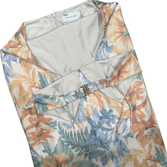 Floral Maxi Dress in Blue and Orange - Picture 8 of 8